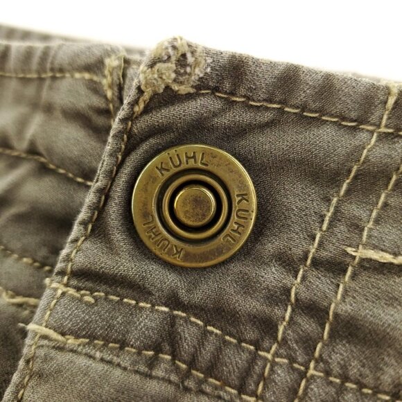 Kuhl Quick Dry Outdoor Hiking Cargo Shorts Snap Zippered Men "38" Real Waist 40 - Picture 11 of 12